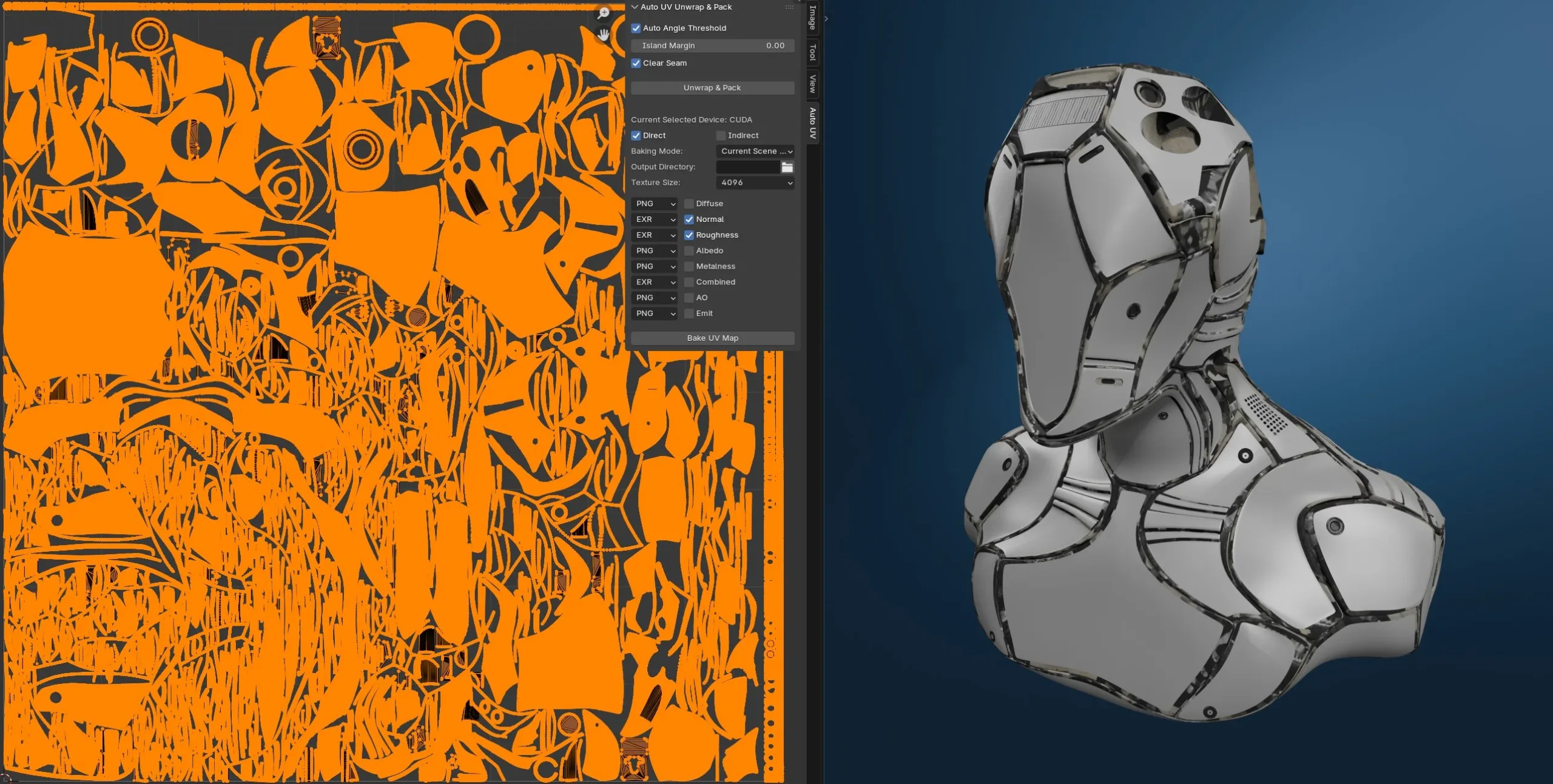 Auto UV Unwrap & Pack 2.0: Seamless UV Mapping