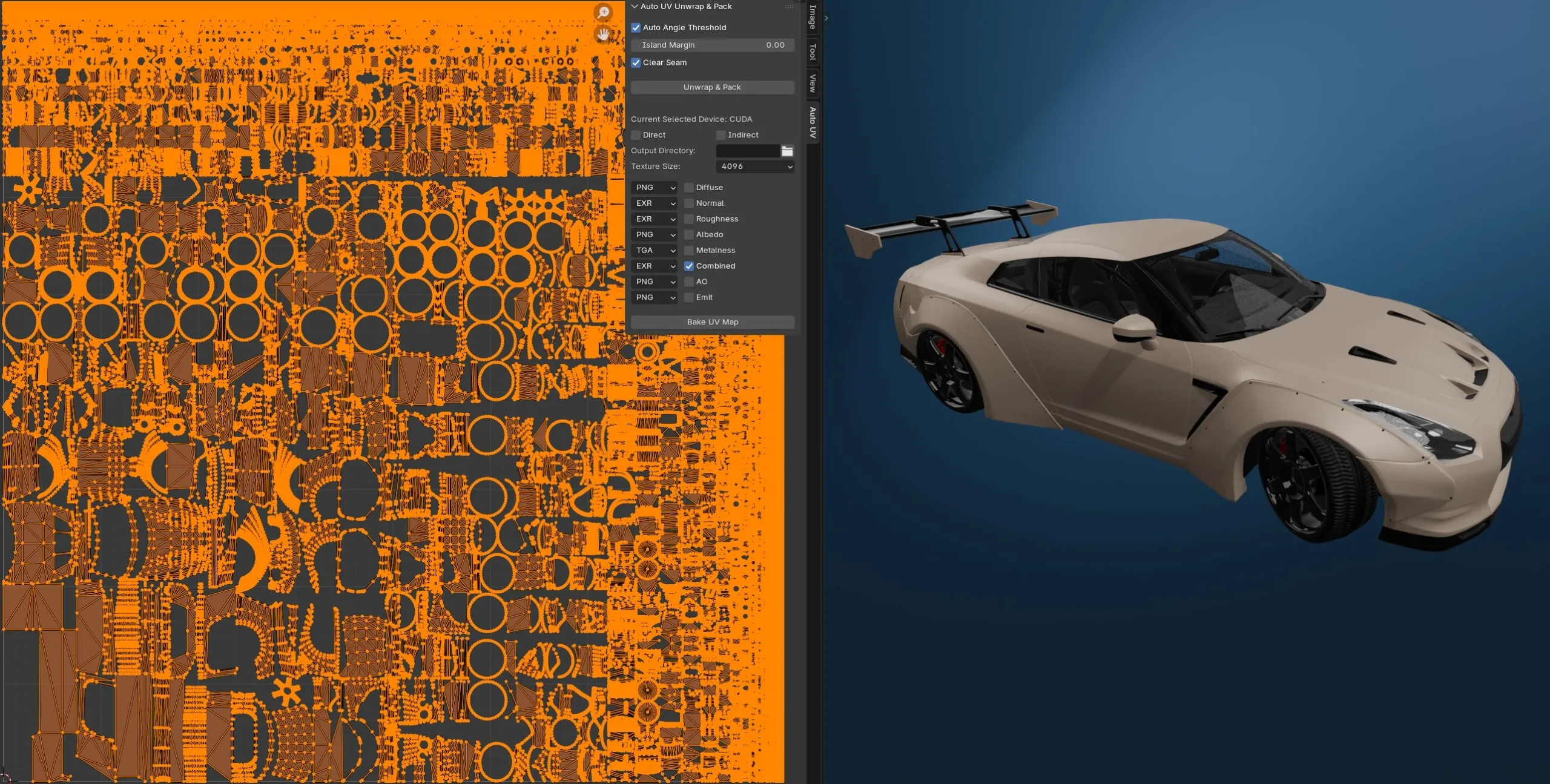 Auto UV Unwrap & Pack 2.0: Seamless UV Mapping