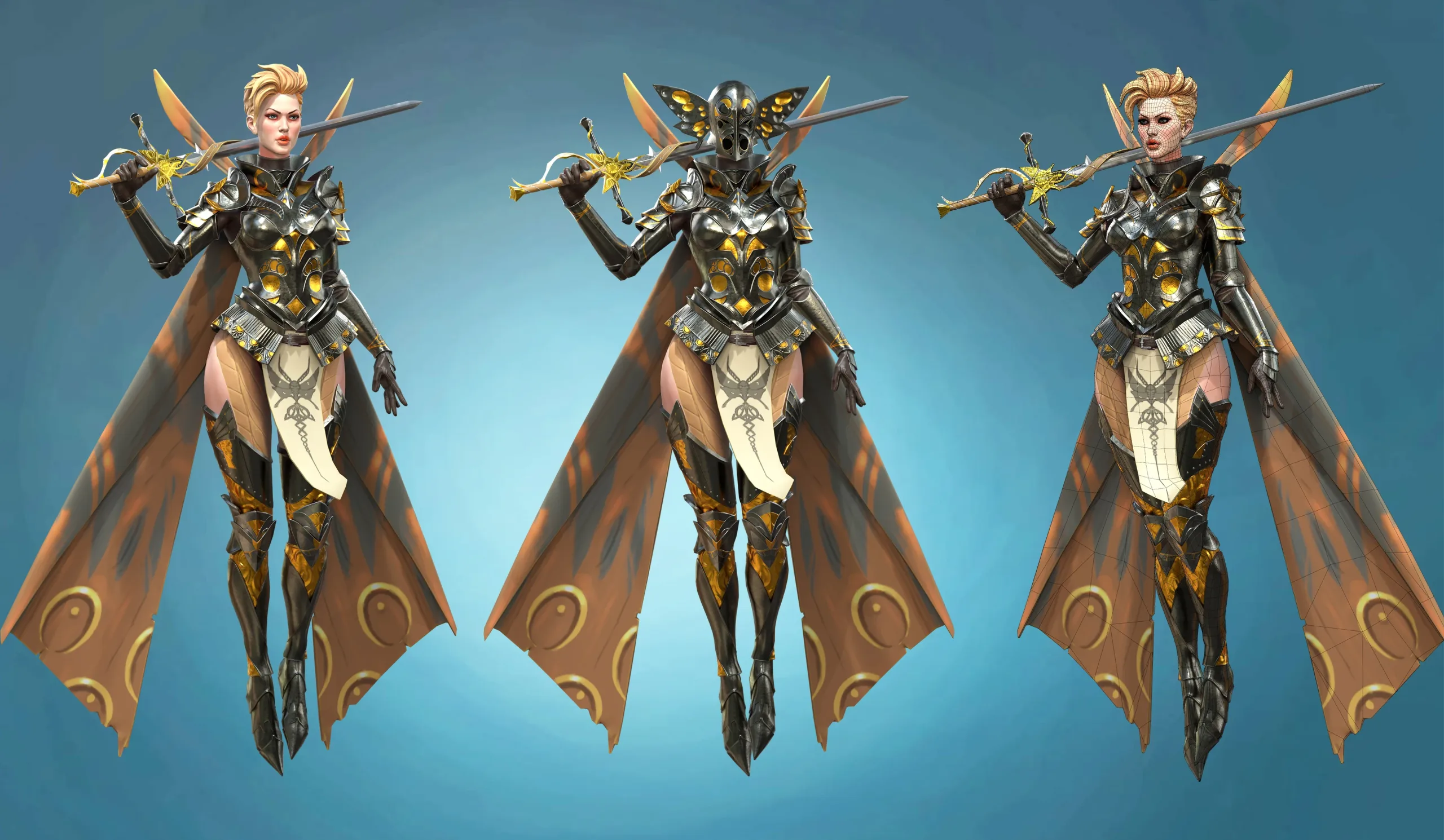 Full game character in Blender course - Moth Knight