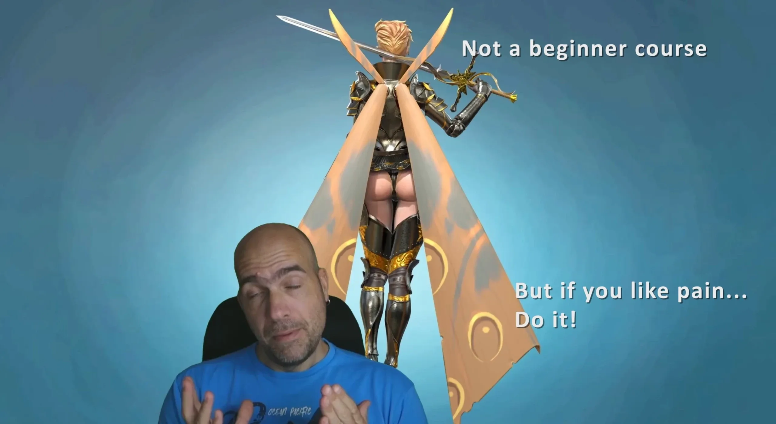 Full game character in Blender course - Moth Knight