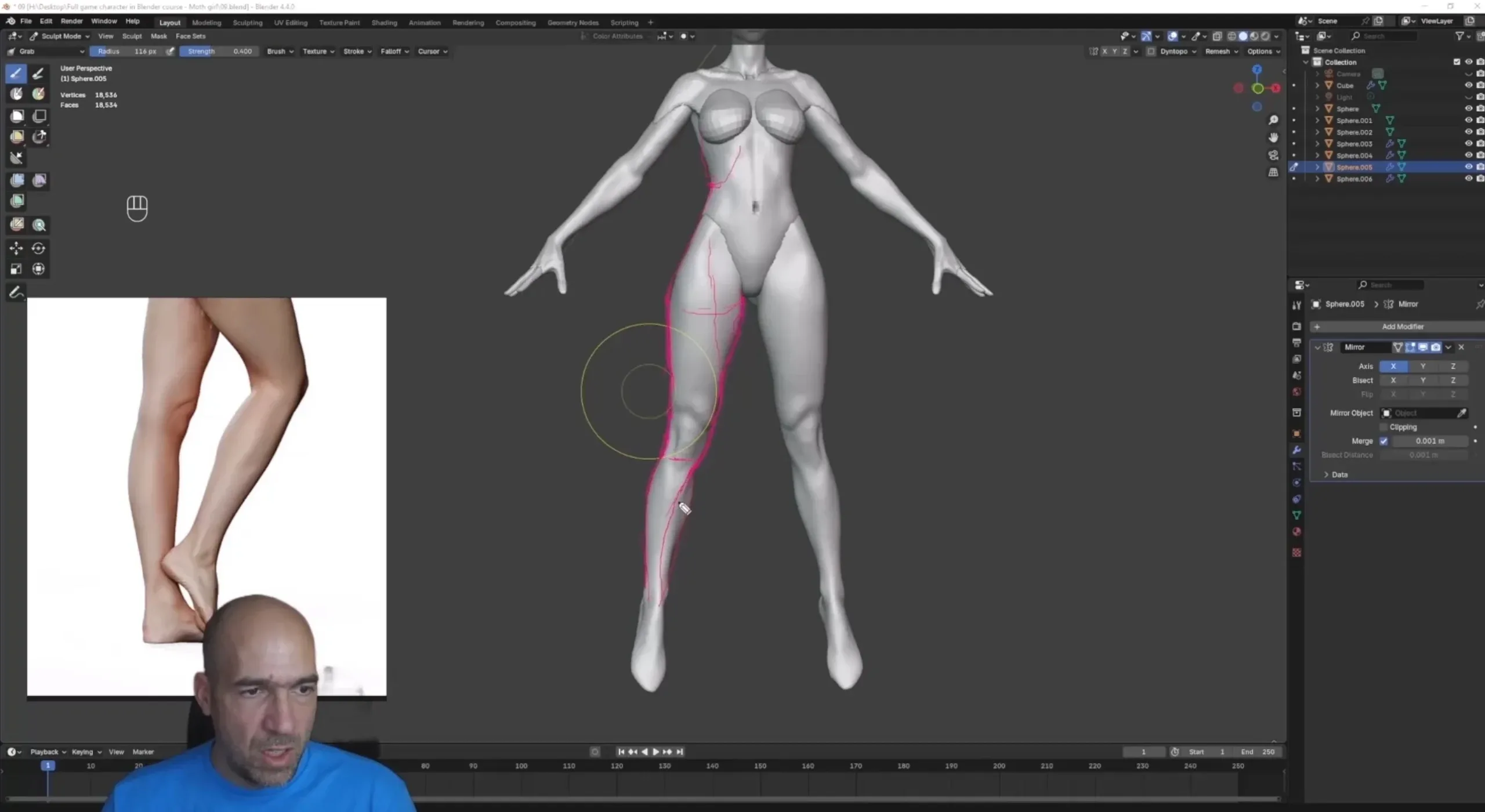 Full game character in Blender course - Moth Knight