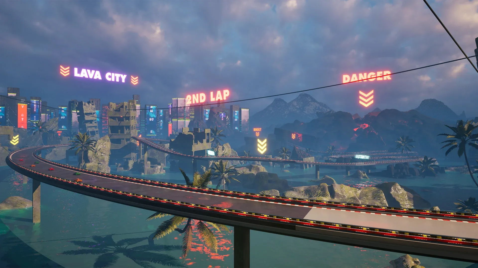 Unreal Engine Race Track, Open World Environment, Futuristic and Fantasy