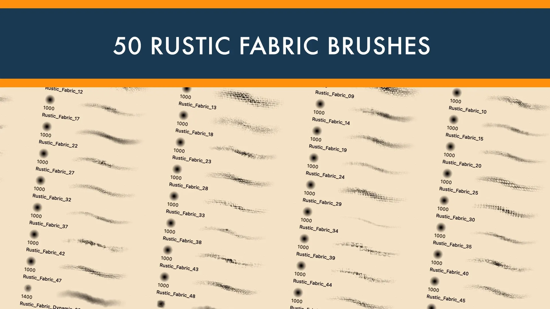 Rustic Fabric Texture Brush Set