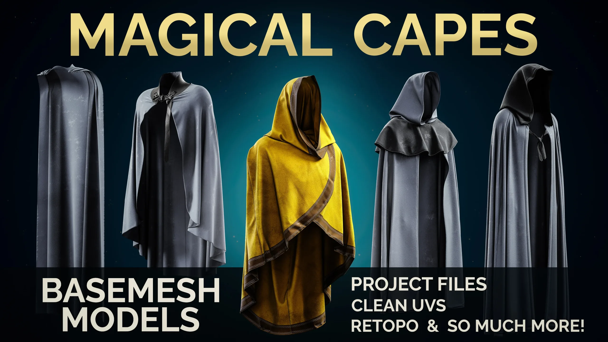 23 Cape And Cloak Basemesh Models Vol 02