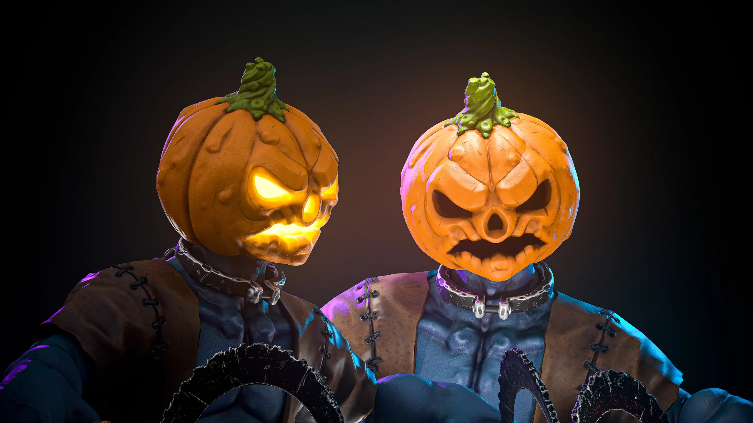Stylized Pumpkin Boss UE4 UE5 Unity