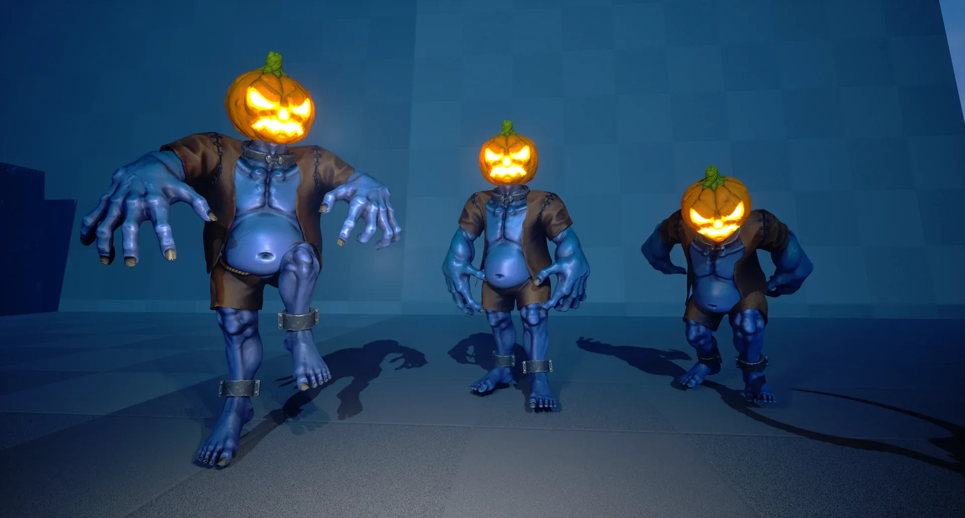 Stylized Pumpkin Boss UE4 UE5 Unity