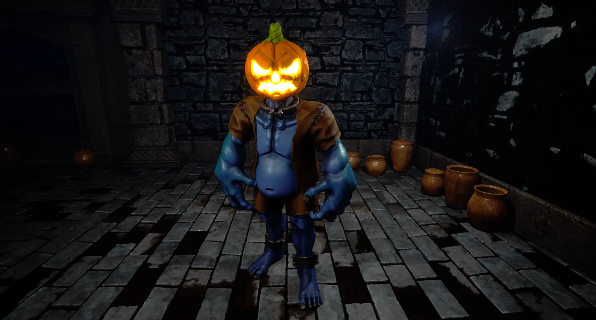 Stylized Pumpkin Boss UE4 UE5 Unity