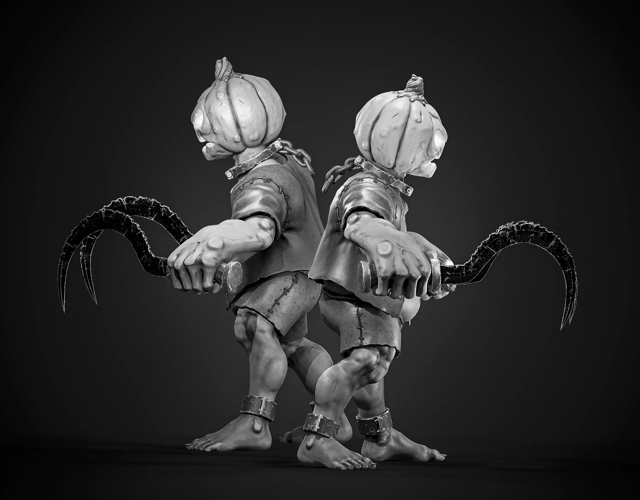 Stylized Pumpkin Boss UE4 UE5 Unity