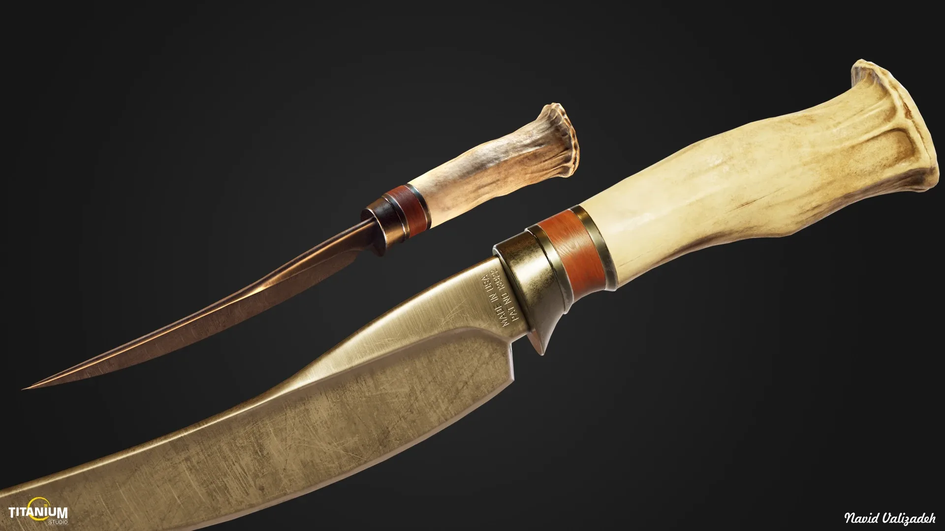 Creating Low Poly Game Ready Deer Horn Knife Course in Zbrush,Blender and Substance3D Painter | Fully Narrated |