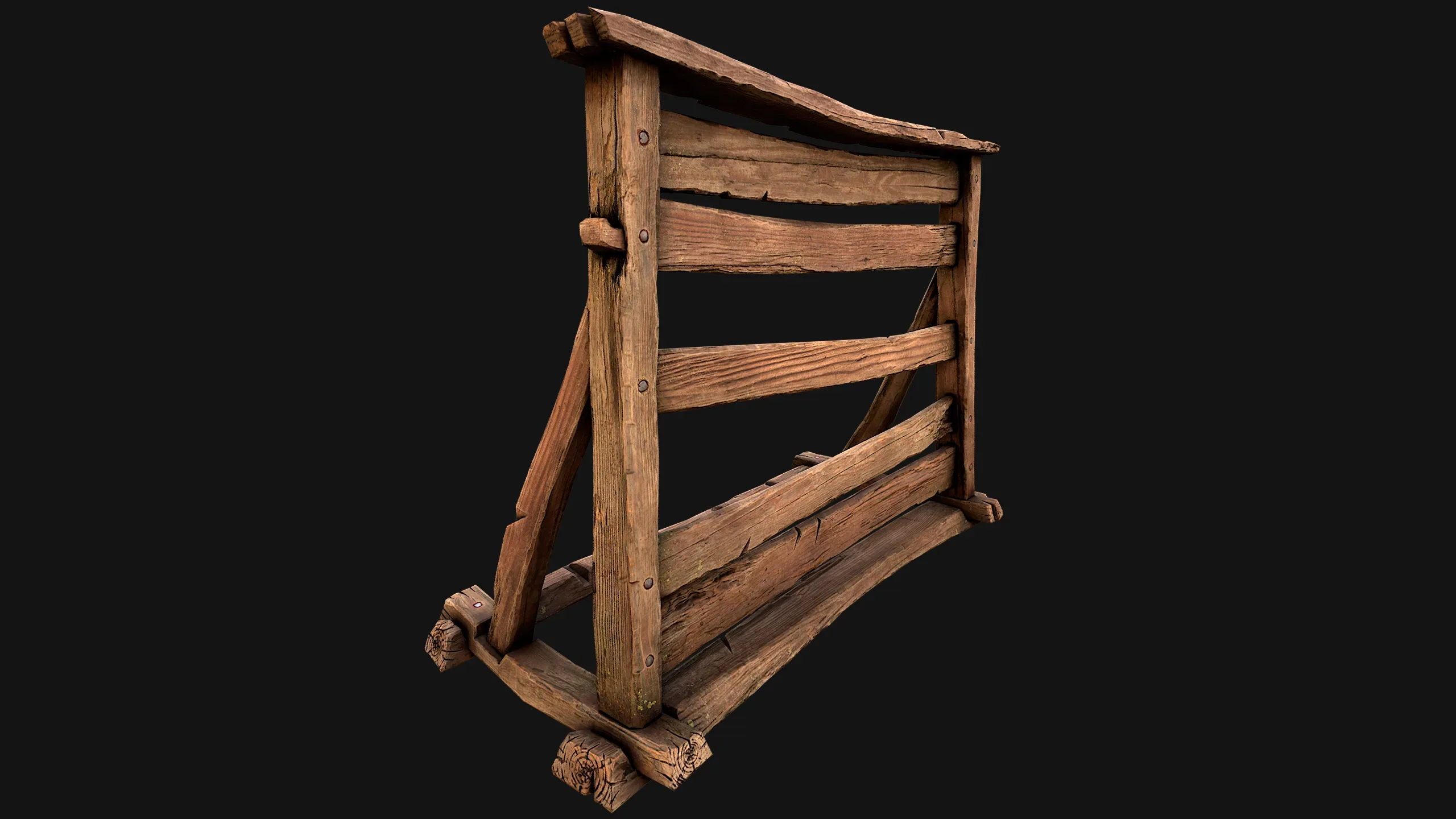 Medieval Wooden Weapon Rack Stand - FlippedNormals