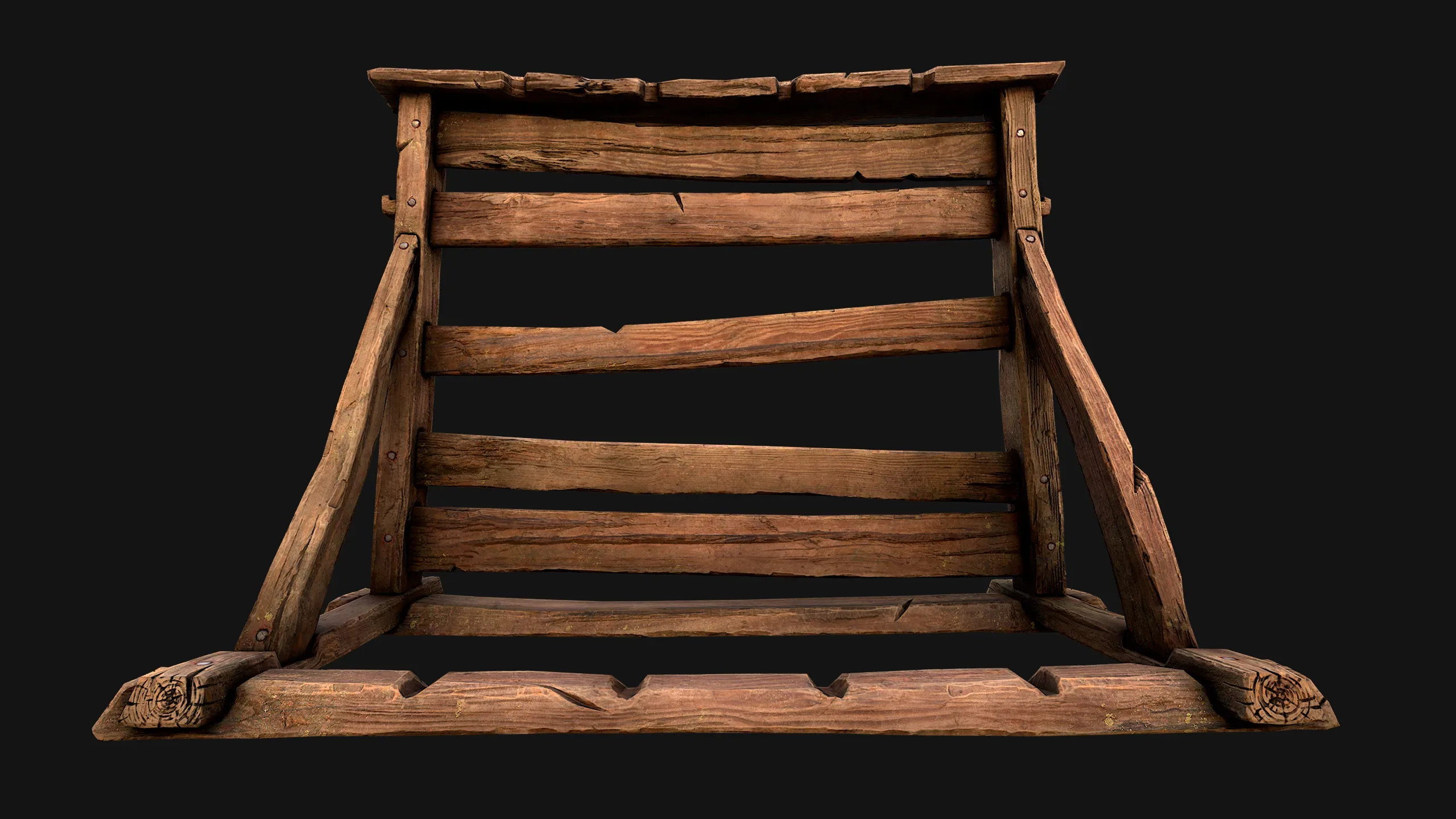 Medieval Wooden Weapon Rack Stand - FlippedNormals