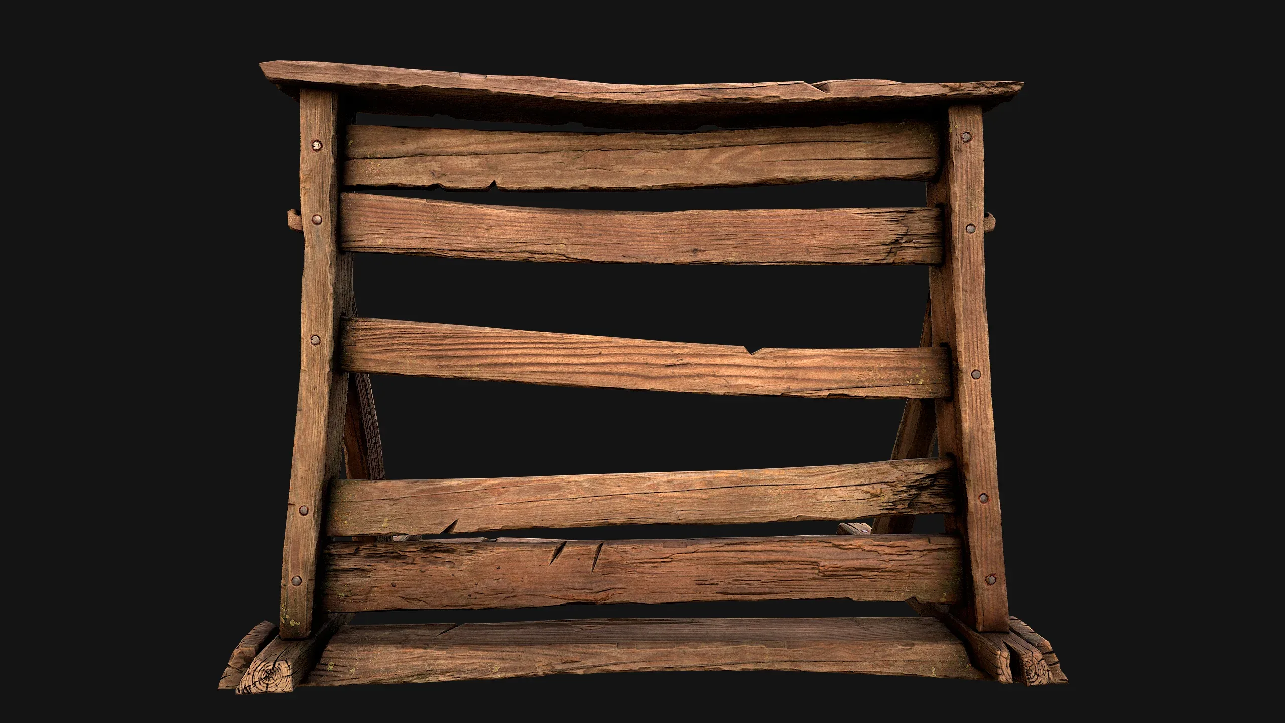 Medieval Wooden Weapon Rack Stand - FlippedNormals