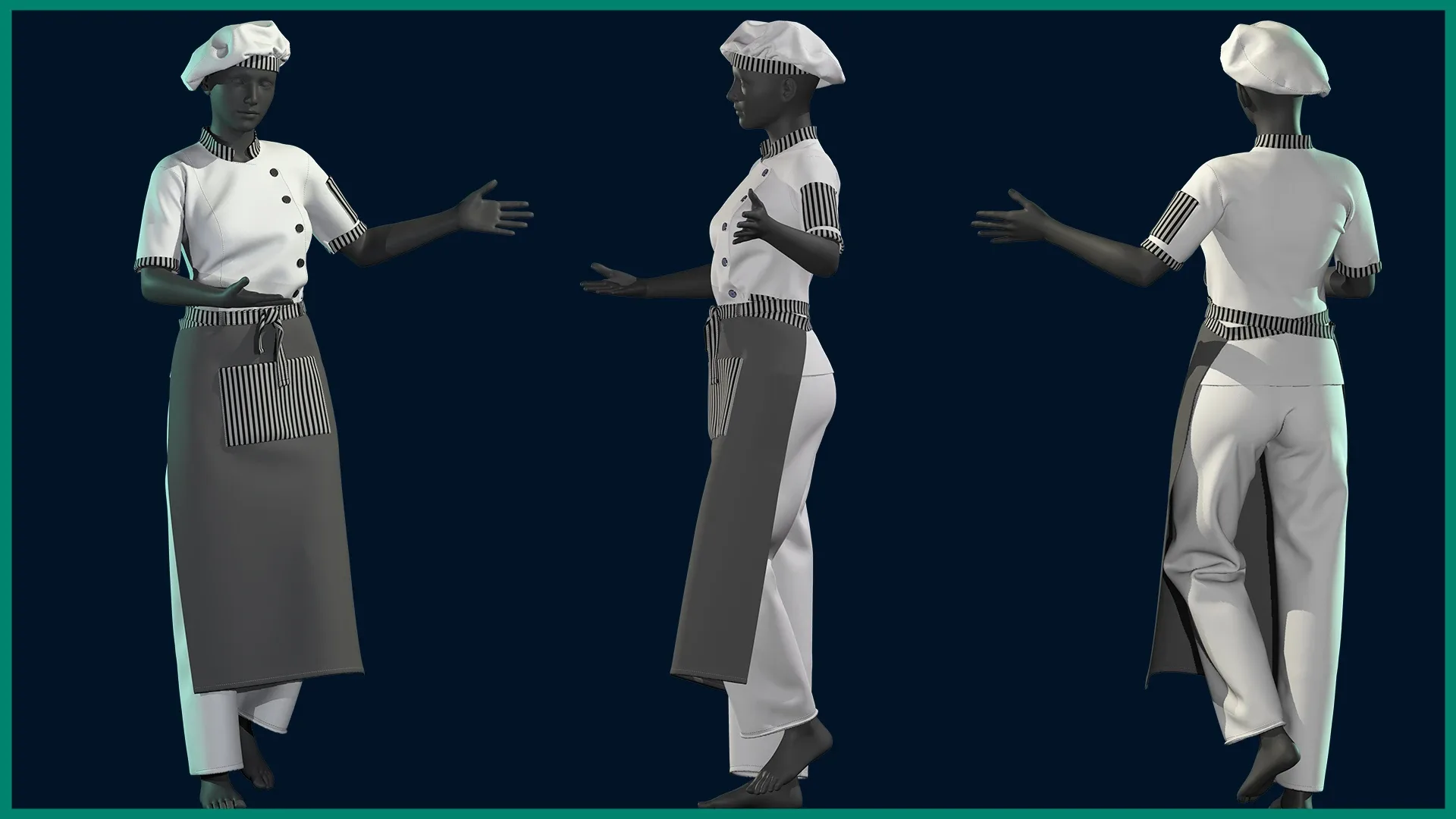 chef outfit with texture - FlippedNormals