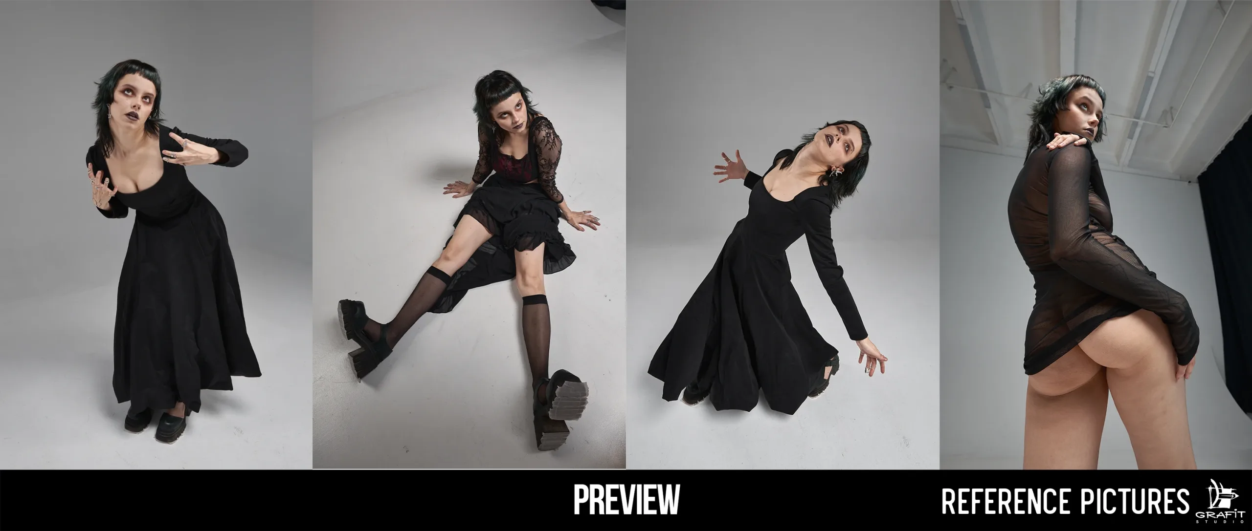 900+ Halloween References: Neo-Gothic Female Poses 🦇