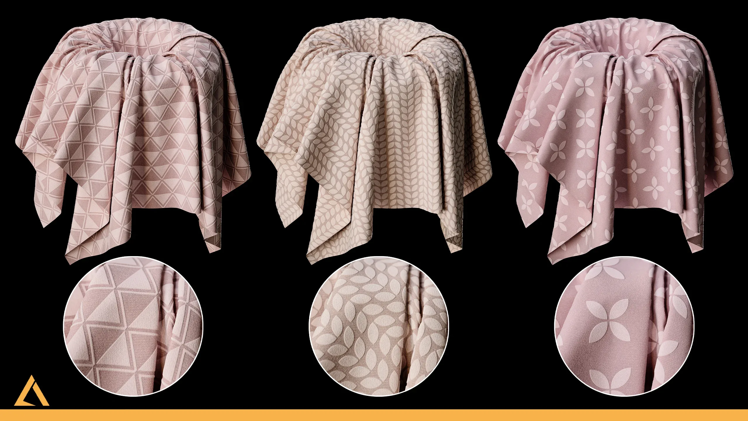 40 Fabric Pattern Materials VOL02 (SBSAR + Textures)