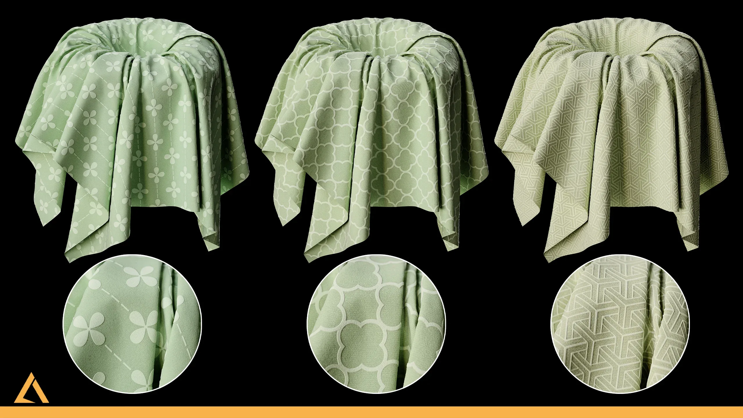 40 Fabric Pattern Materials VOL02 (SBSAR + Textures)