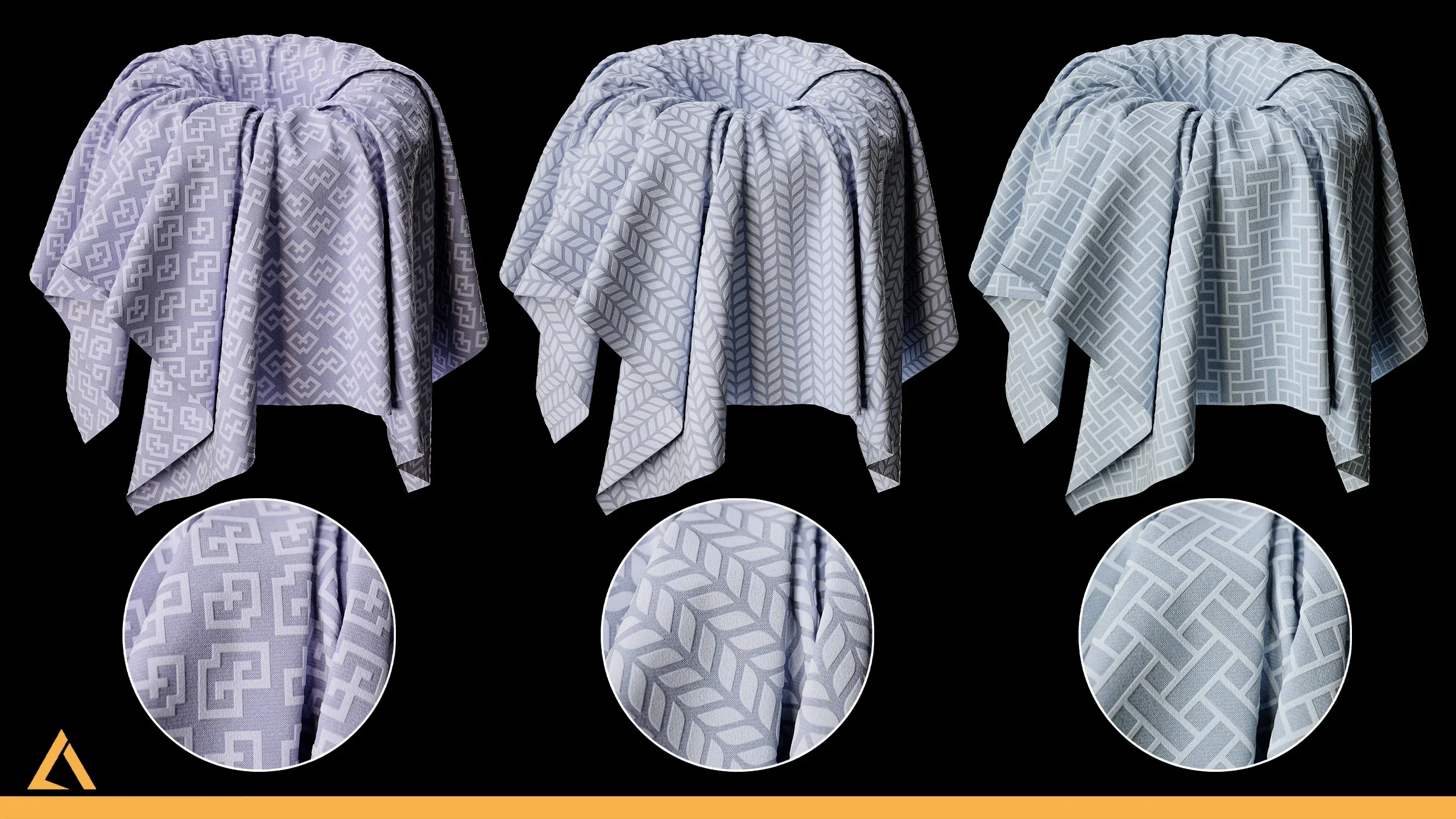 40 Fabric Pattern Materials VOL02 (SBSAR + Textures)