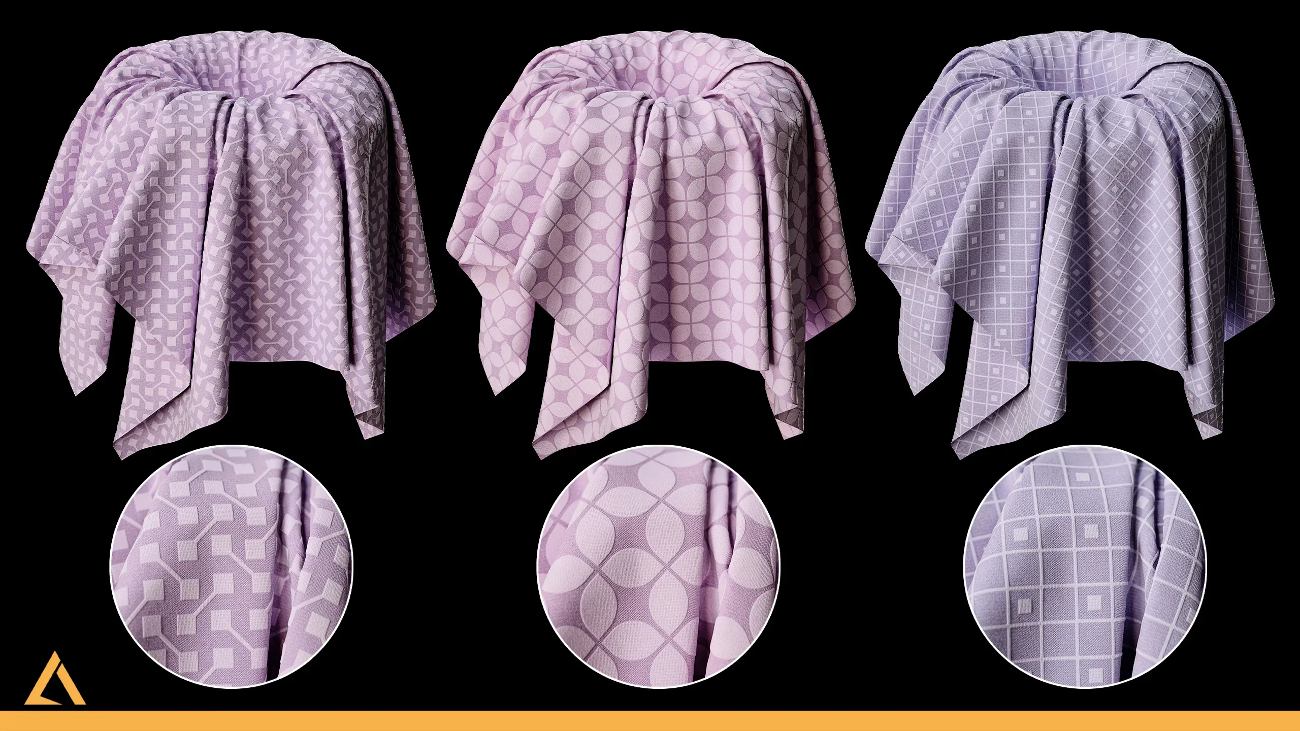 40 Fabric Pattern Materials VOL02 (SBSAR + Textures)