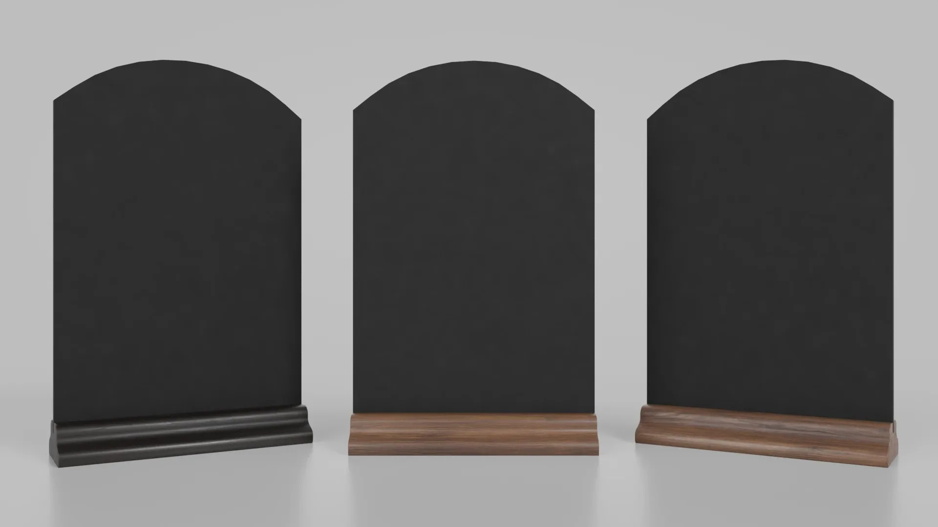 Customizable Countertop Arched-Top Chalkboard with Ogee Stand 3D Model