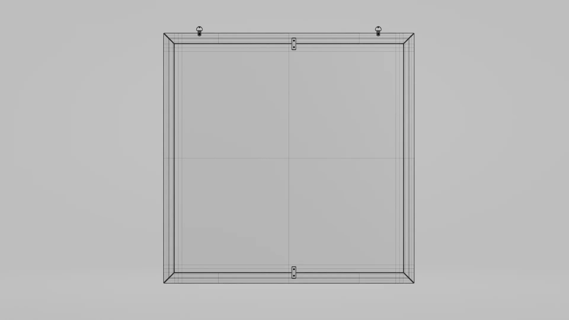 Customizable Wall-Mounted Blackboard - Square Wooden Writing Board 3D Model