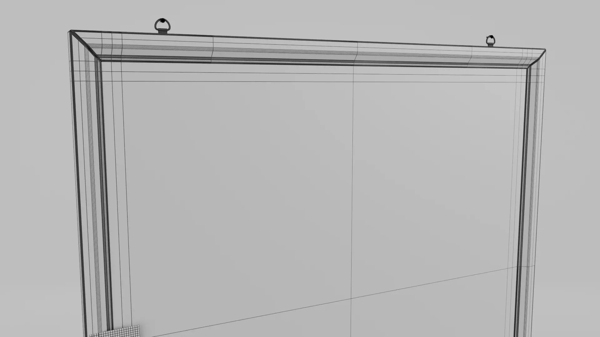 Customizable Wall-Mounted Blackboard - Square Wooden Writing Board 3D Model