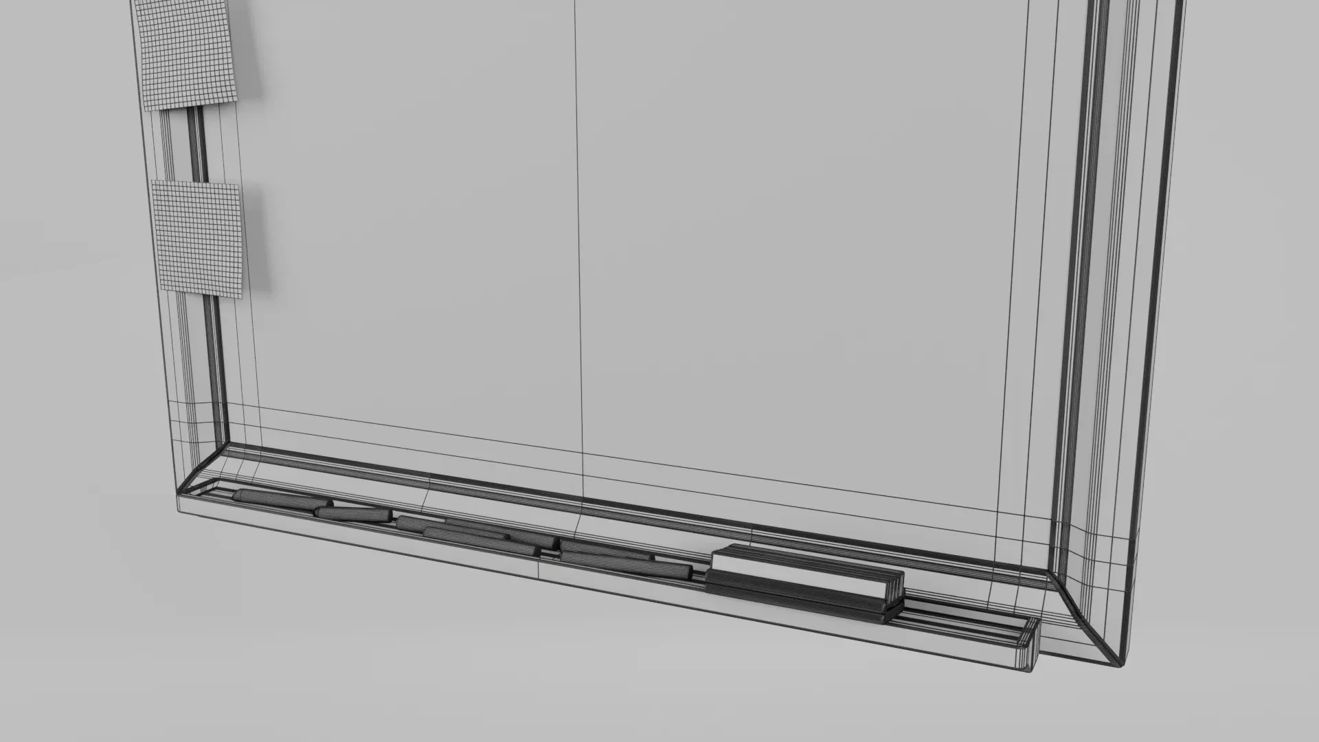 Customizable Wall-Mounted Blackboard - Tall Wooden Writing Board 3D Model