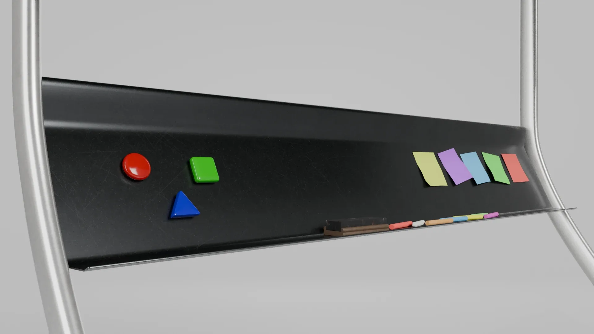 Customizable Double-Sided Metal Greenboard Square Writing Board 3D Model