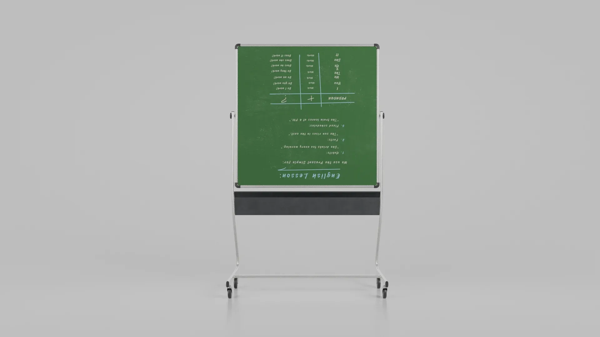 Customizable Double-Sided Metal Greenboard Square Writing Board 3D Model