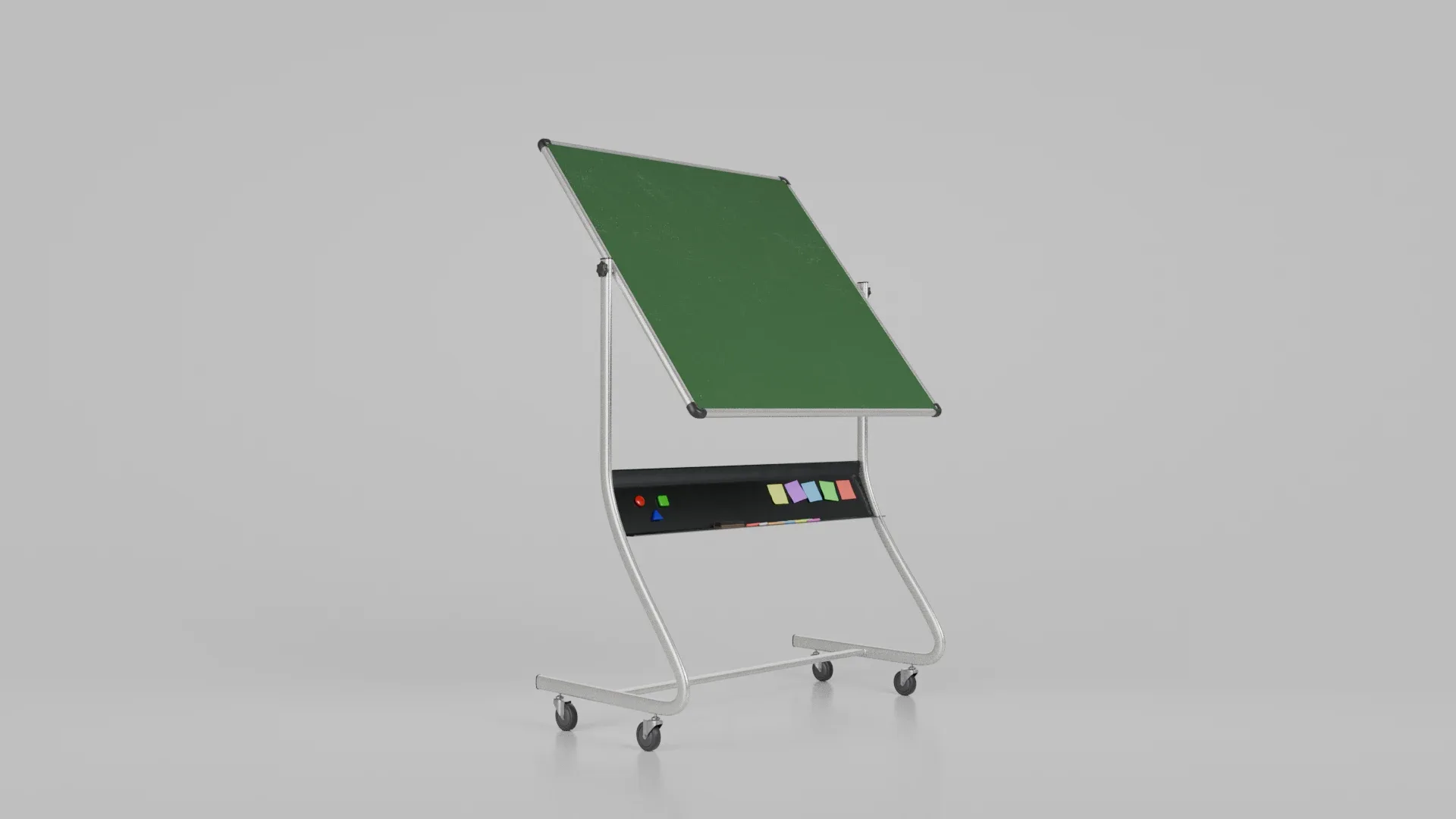 Customizable Double-Sided Metal Greenboard Square Writing Board 3D Model