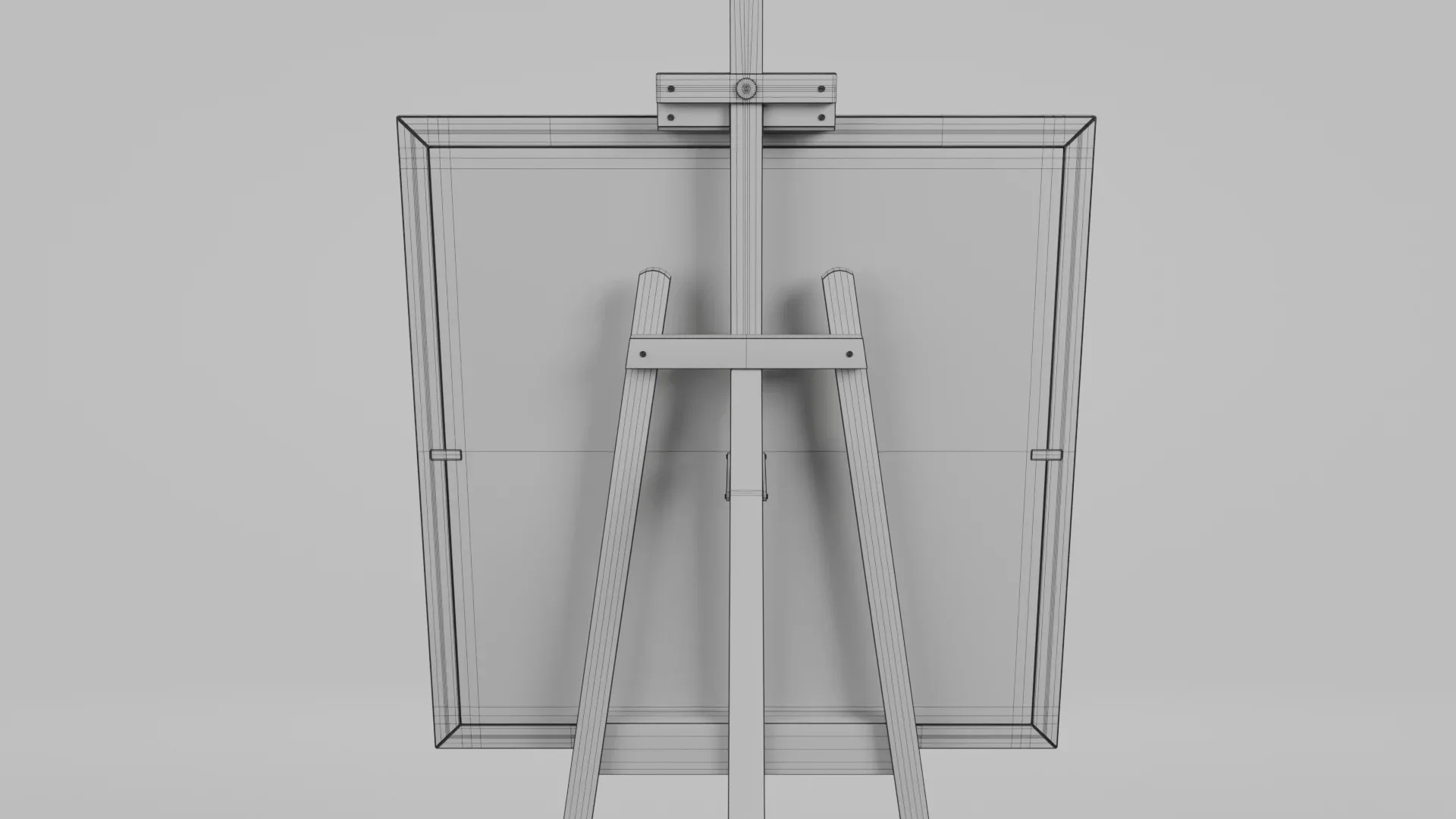 Customizable Wooden Greenboard with Stand - Square Writing Board 3D Model