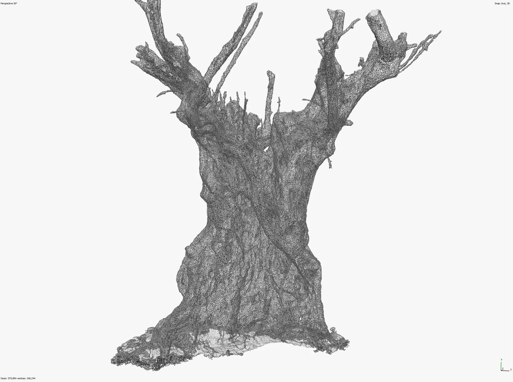 Massive Ancient Cracked Olive Tree #4 RAW 3D Scan 2x16k \ 1x16k Textures OBJ