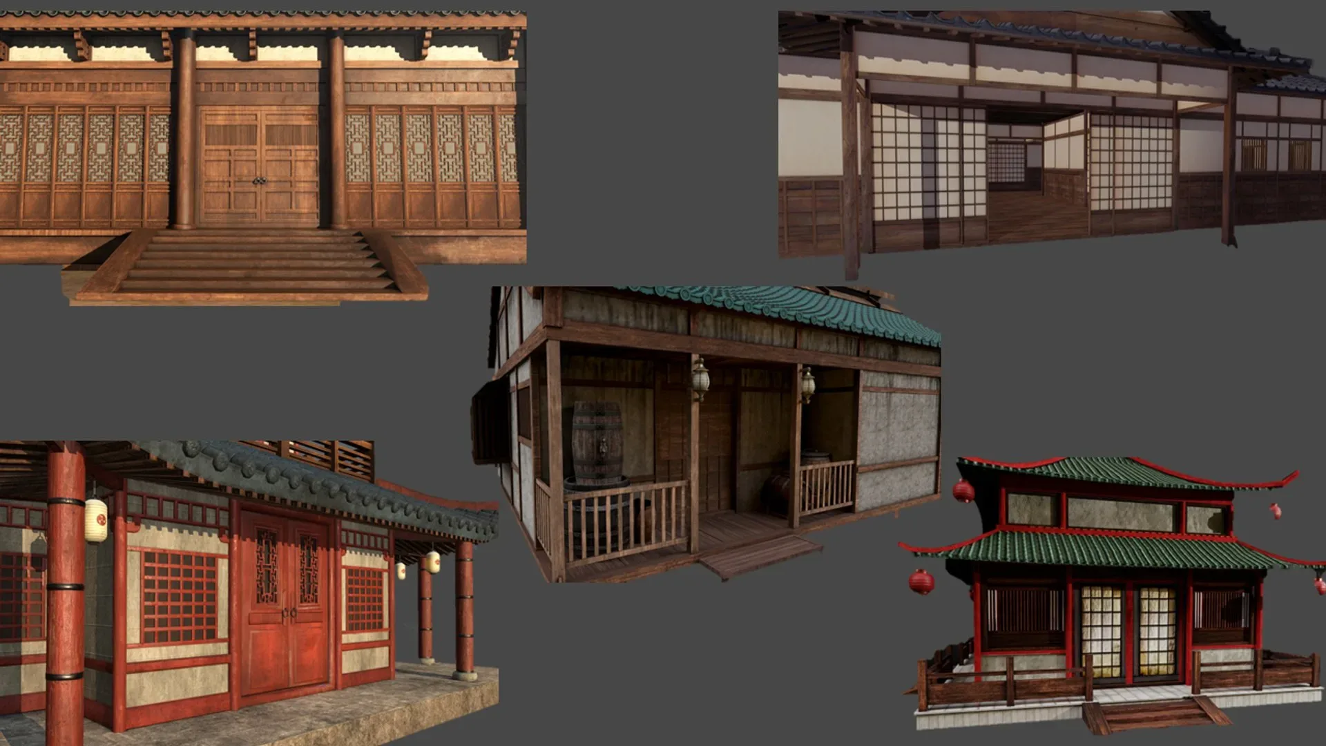 Asian Japanese Traditional Building Collection