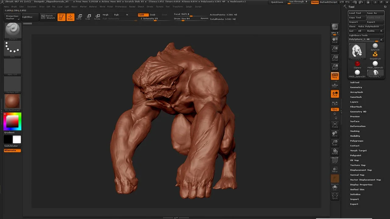 Creature Concepting in ZBrush