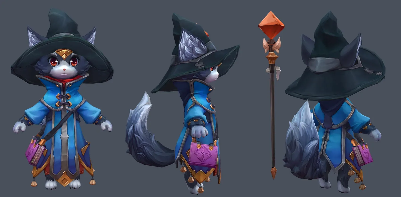 Wizard Cat - Lowpoly Model