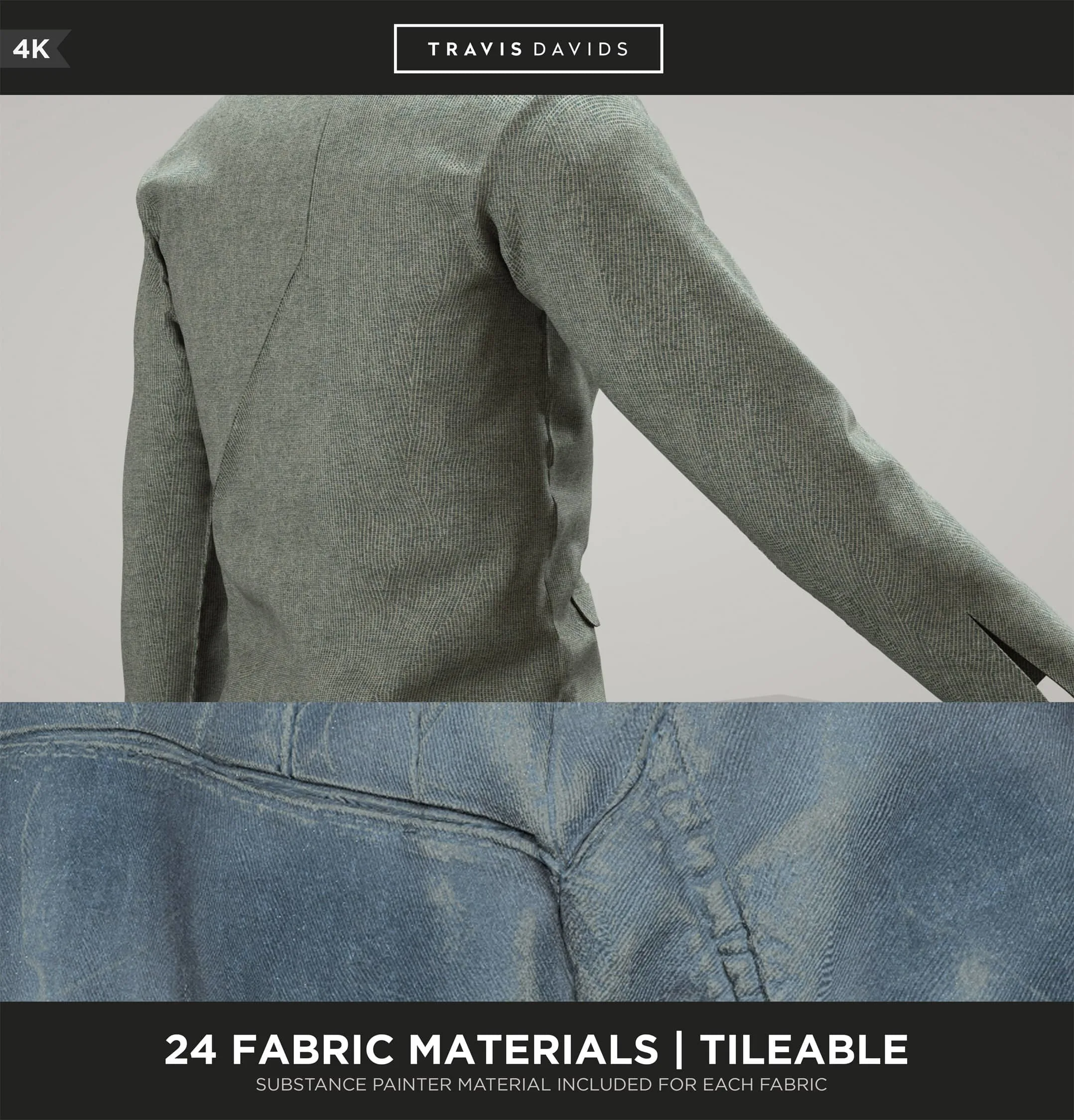 24 Fabric Materials Part 1 - 4K - Tileable