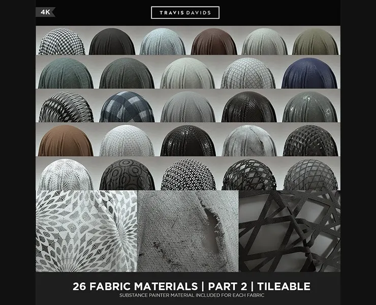 26 Fabric Materials Part 2 - 4K - Tileable