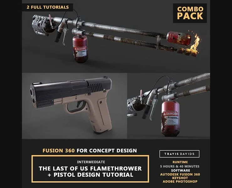 Pistol & Flamethrower - Hard Surface