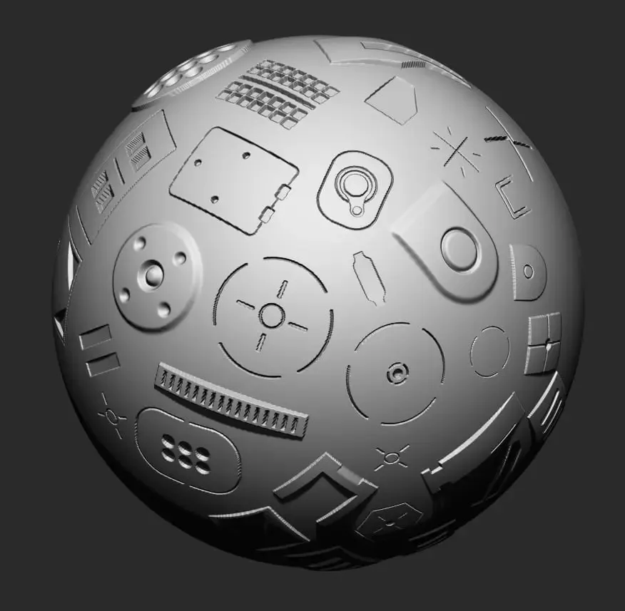 120 Industrial ZBrush Alphas