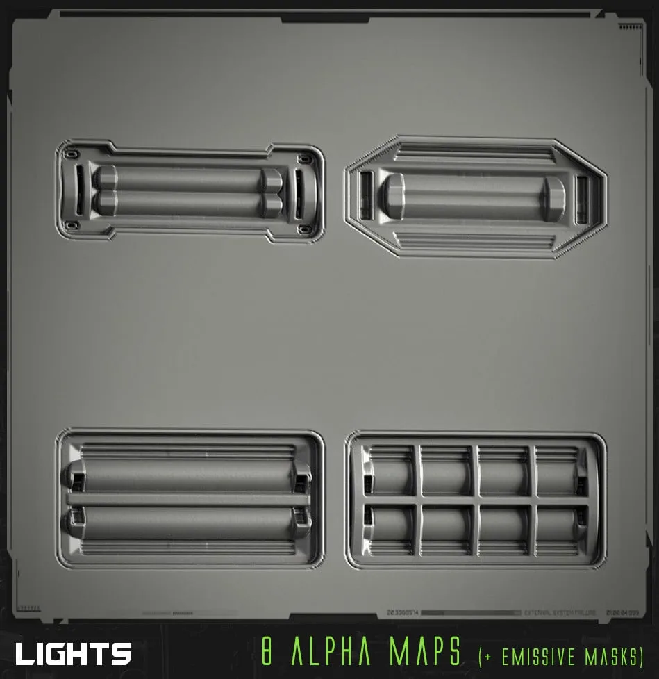 350+ Hard Surface Alpha Pack