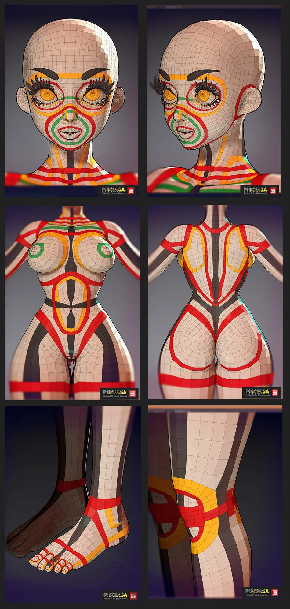 Stylized Female Base Mesh - Pisciasa Edition