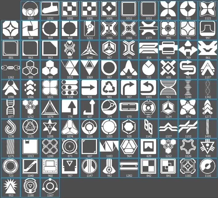 100 Retro Futuristic Icon PS Brushes