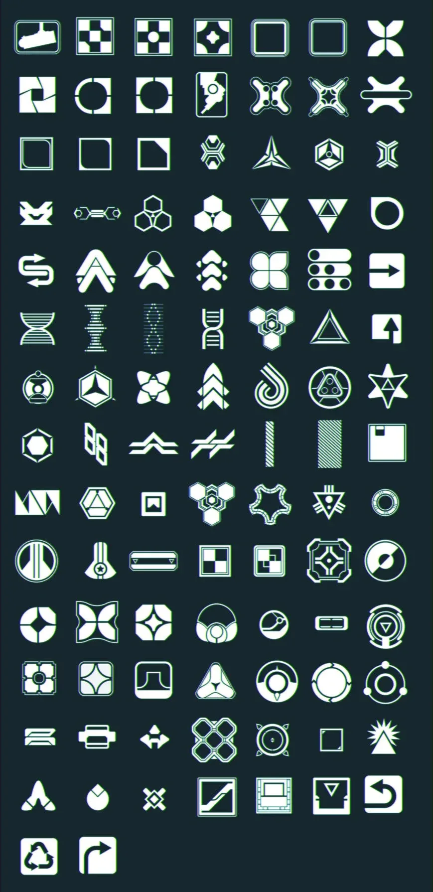 100 Retro Futuristic Icon PS Brushes