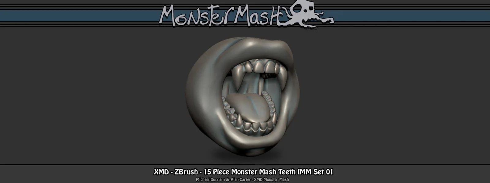 XMD - Monster Mash - ZBrush Brushes - IMM Teeth Set 01