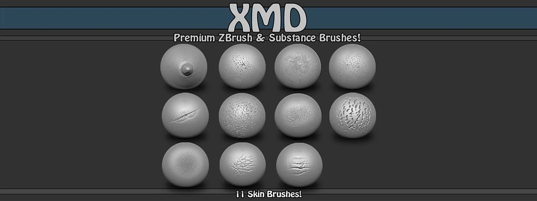 XMD - Skin Brush Set 1 ZBrush & Substance Painter