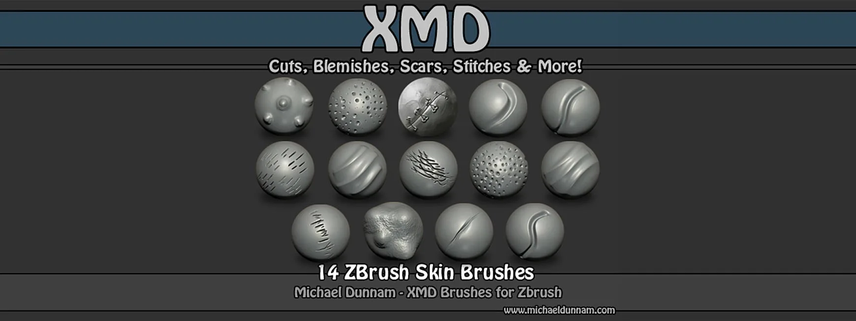 XMD - ZBrush Skin Brush Set 02