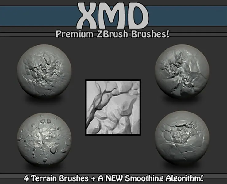 XMD - Premium ZBrush Terrain Brush Set 01