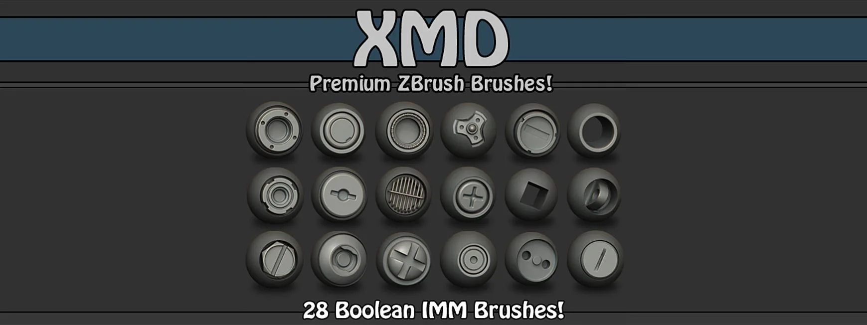 XMD - ZBrush IMM Boolean Brushes