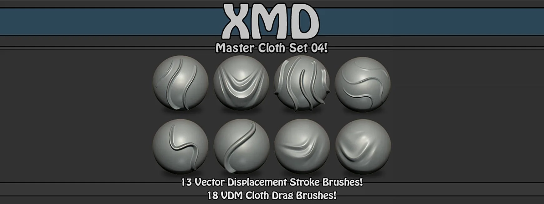 XMD - VDM Master Cloth Set 04 - ZBrush Brushes