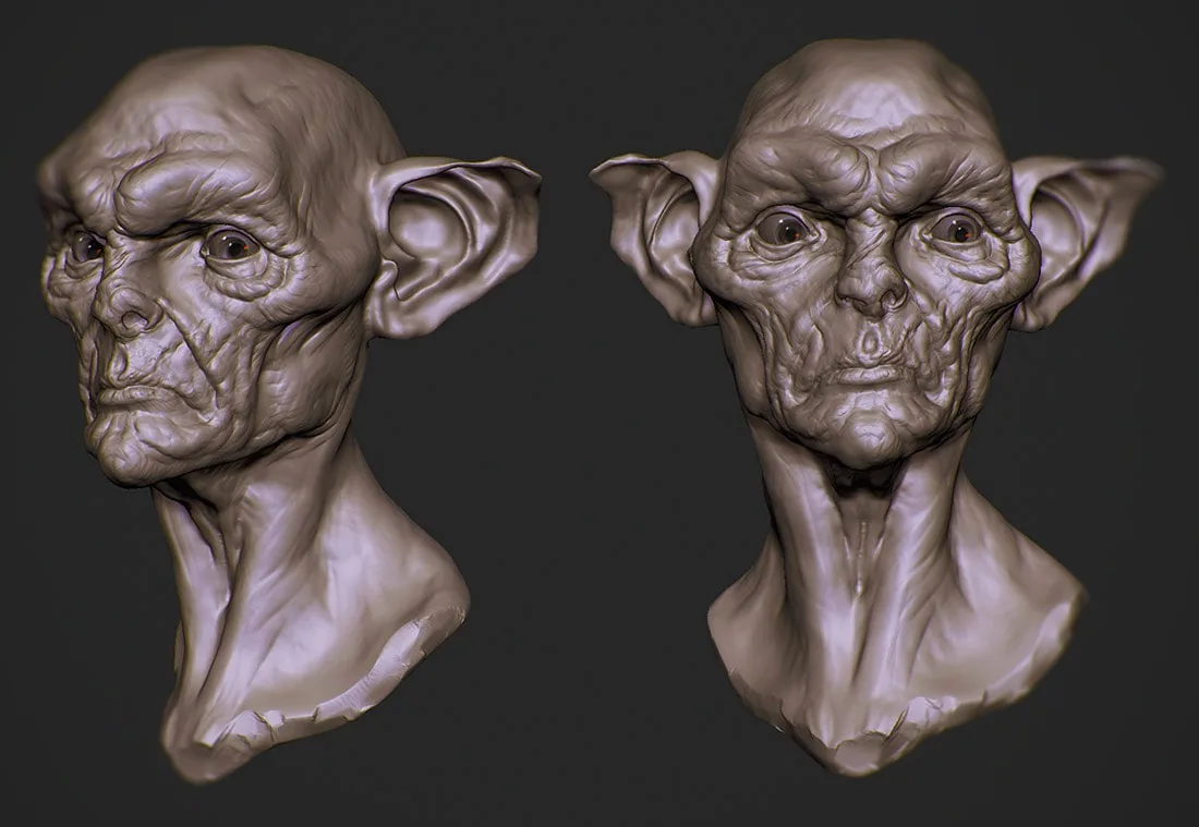 Concept Sculpting an Orc Bust