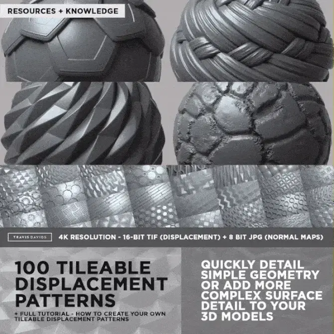 100 Tileable Displacement/Alpha Patterns - COMPLETE PACK